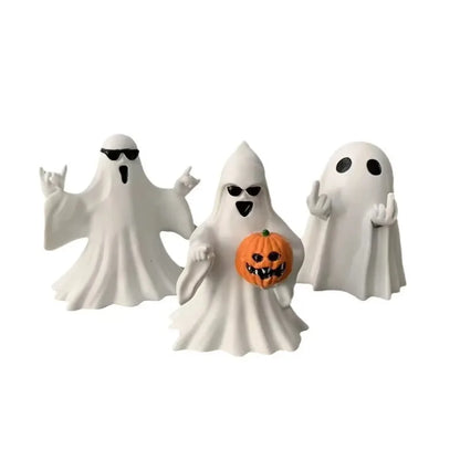 New Cute Cute Ghost Statue Ghosts Small Scary Ghost Figurines Halloween Home Decorations Coffee Table Centerpieces Shelf Good Vibrations