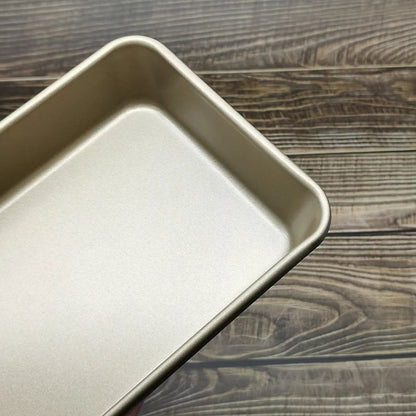 Bakeware Nonstick Bottom Rectangular Cake Pan Multipurpose Quick Release Cake Bread Toast Baking Pan Multiple Sizes Even Heating Good Vibrations