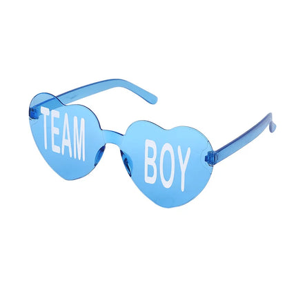 Baby Gender Reveal Party Team Boy Team Girl Glasses Decoration Supplies Blue and Pink Sunglasses Photo Props Guests Gift Favors Good Vibrations