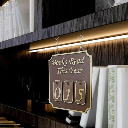 Book Decor for Shelf Bookshelf Counter Bookish Reader Bookworm Track Yearly Reading for Classroom Librarian Women Men Good Vibrations