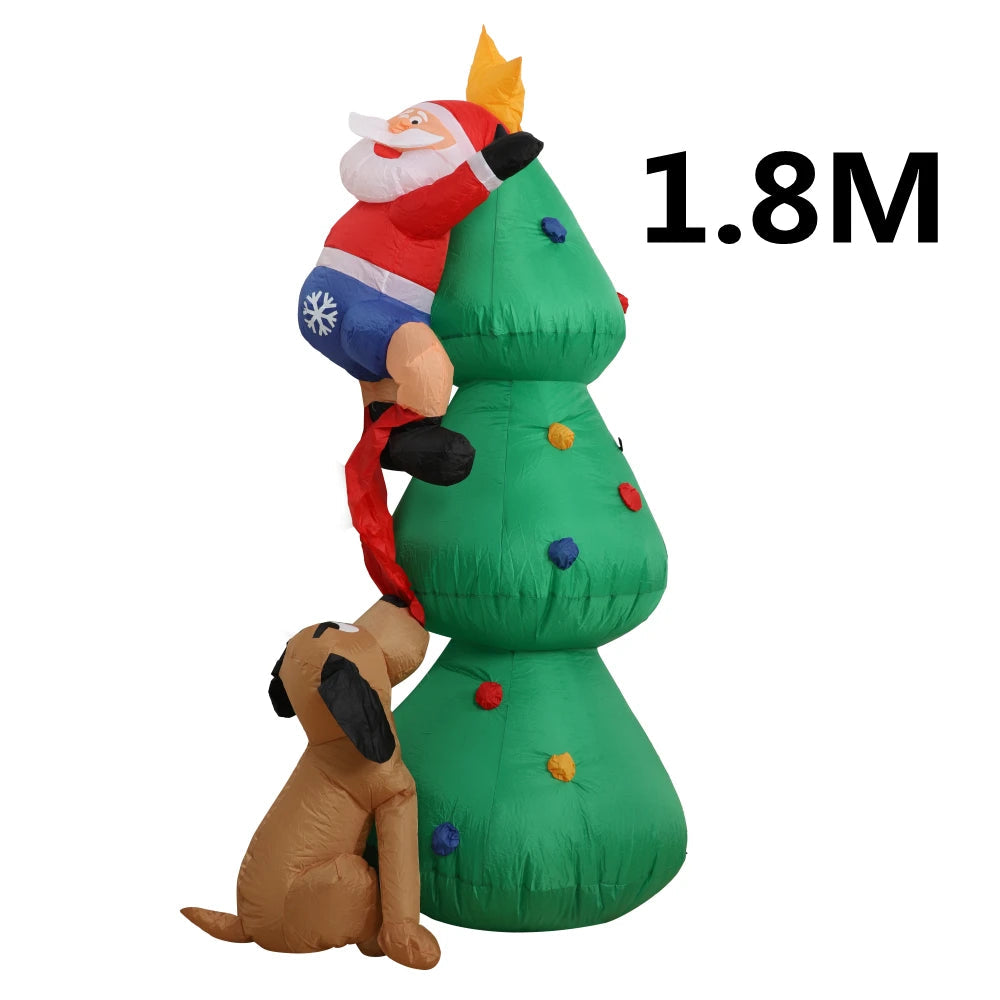 Christmas Inflatables Glowing Snowman Penguins Santa Claus with Built-in LED Decoration for Xmas Party Indoor Outdoor Yard Good Vibrations
