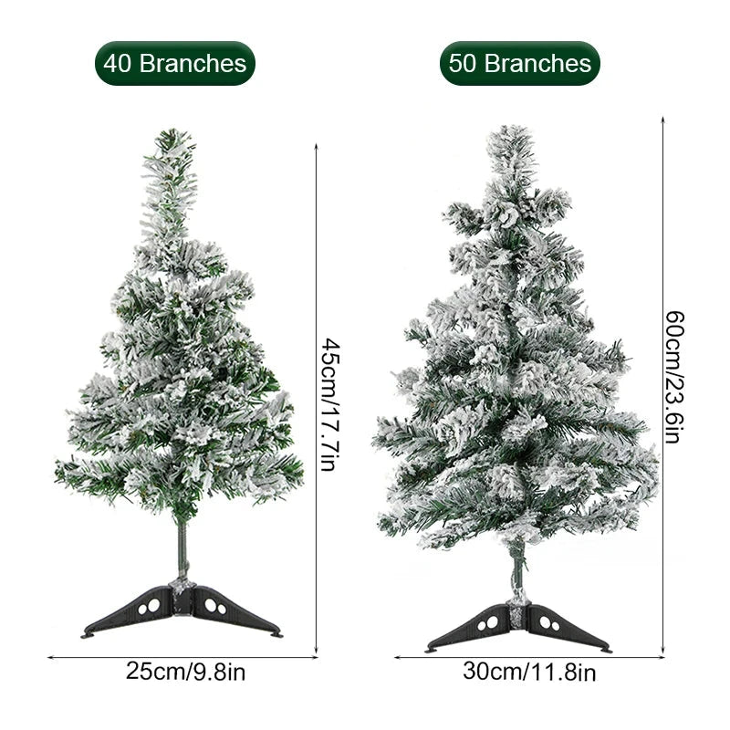 45/60cm Artificial PVC Christmas Cedar Tree Fir Pine Tree for Home New Year Christmas Trees Christmas Decor Noel Navidad Gift Good Vibrations