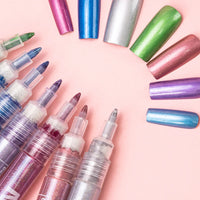 12 Color Nail Art Pens,Quick-Drying Acrylic Color Pens, Turn up DIY art on your fingertips to create a variety of wearable nails Good Vibrations