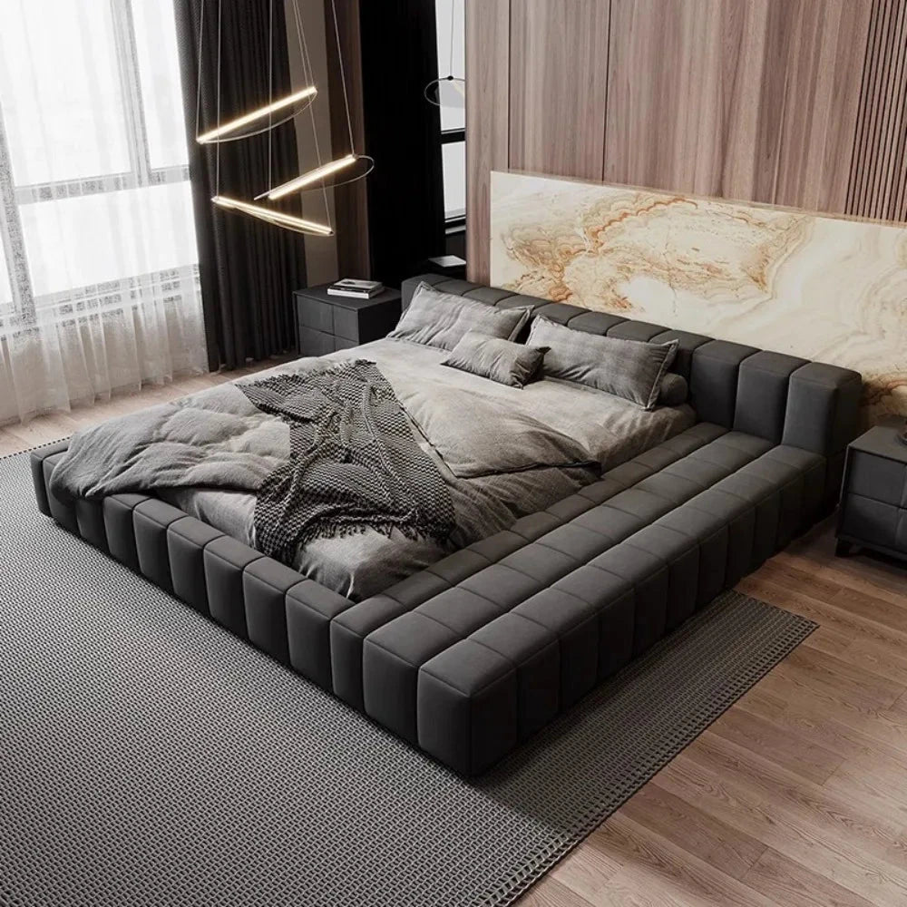 King Size Japanese Bed Double Unique Nightstand Single Beds Sleeping Upholstery Muebles Para El Hogar Bedroom Decoration Good Vibrations