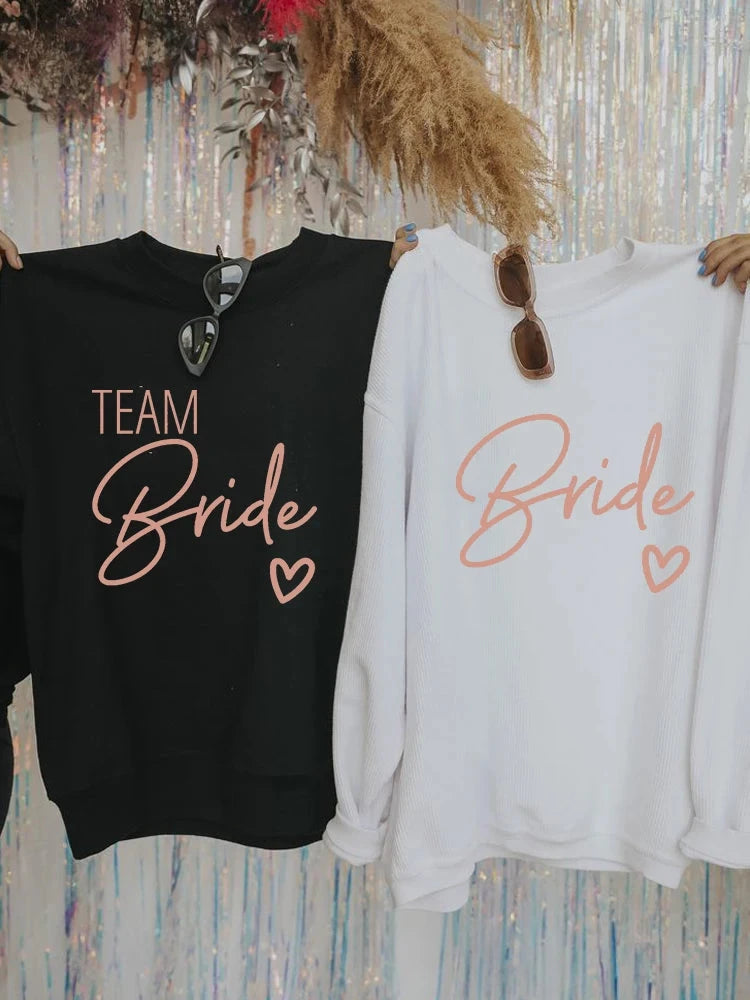 Bride & Team Bride Bridesmaid Sweatshirt Bridesmaid Proposal Maid of Honor Engagement Pullover Bride Sweater Bridesmaid Gifts Good Vibrations