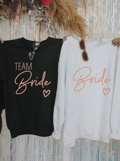 Bride & Team Bride Bridesmaid Sweatshirt Bridesmaid Proposal Maid of Honor Engagement Pullover Bride Sweater Bridesmaid Gifts Good Vibrations