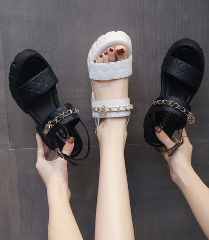 Heeled High Heels Roman Style Pumps Woman Shoes Sabot Sandals for Women Anti Slip Hot Wholesale Summer Offers Shoe Sales Good Vibrations