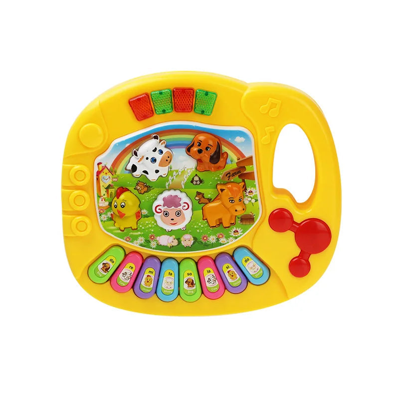 Baby Musical Toy with Animal Sound Kids Piano Keyboard Electric Flashing Music Instrument Early Educational Toys for Children Good Vibrations