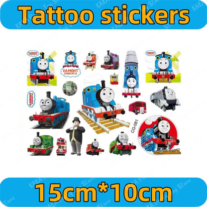 Thomas Birthday Decorations Cartoon Train Balloons Paper Tableware Stickers Backdrop For Kids Boy Girl Party Supplies Toy Gifts Good Vibrations