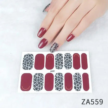Nail Stickers DIY Decals For Nail Art Wraps Women Beauty Full Cover Nail Manicures Decorations Uñas Postizas Press On Nails Good Vibrations