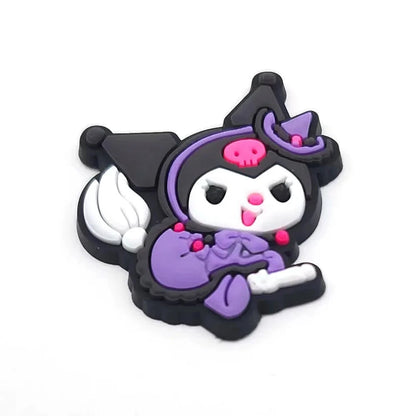 Sanrio Anime Hello kitty Kuromi Pochacco Shoe Charms for Clogs Bag Crocs Sneakers Shoe Decorations Bag Decors Good Vibrations