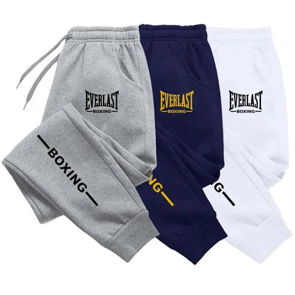 2025 Autumn EVERLAST Printed Jogging Pants Men's Tracksuit Pants for Men Sweatpants Jogger Men Brushed Gym Women Winter Trousers Good Vibrations