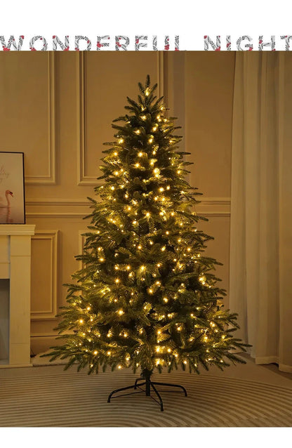 Christmas Tree PE Encrypted Christmas Decoration with Lights,Folding and Retractable Pine Needles,Christmas Tree Set Decoration Good Vibrations