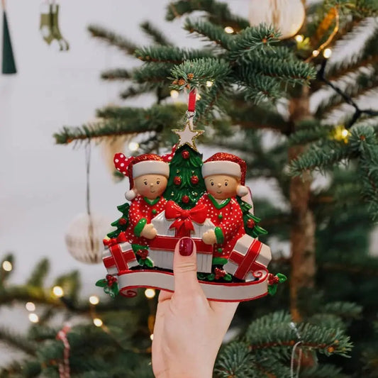 Christmas Tree Hanging Ornaments DIY Personalised Holiday Home Decor Gifts Navidad New Year 2026 Christmas Decorations for Home Good Vibrations