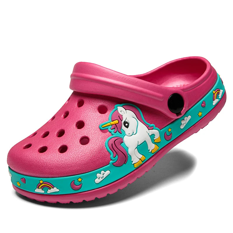 Cute New Animal Baby Boys Slippers Summer Kids Cartoon Sandals Toddler Beach Shoes Girls Cute Slides Children Slippers Good Vibrations