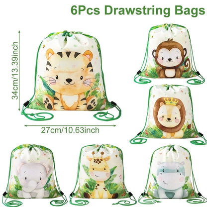 Jungle Safari Birthday Decoration Jungle Animals 1st Birthday Gifts Decoration Wild One Birthday Tableware Baby Shower Decor Good Vibrations