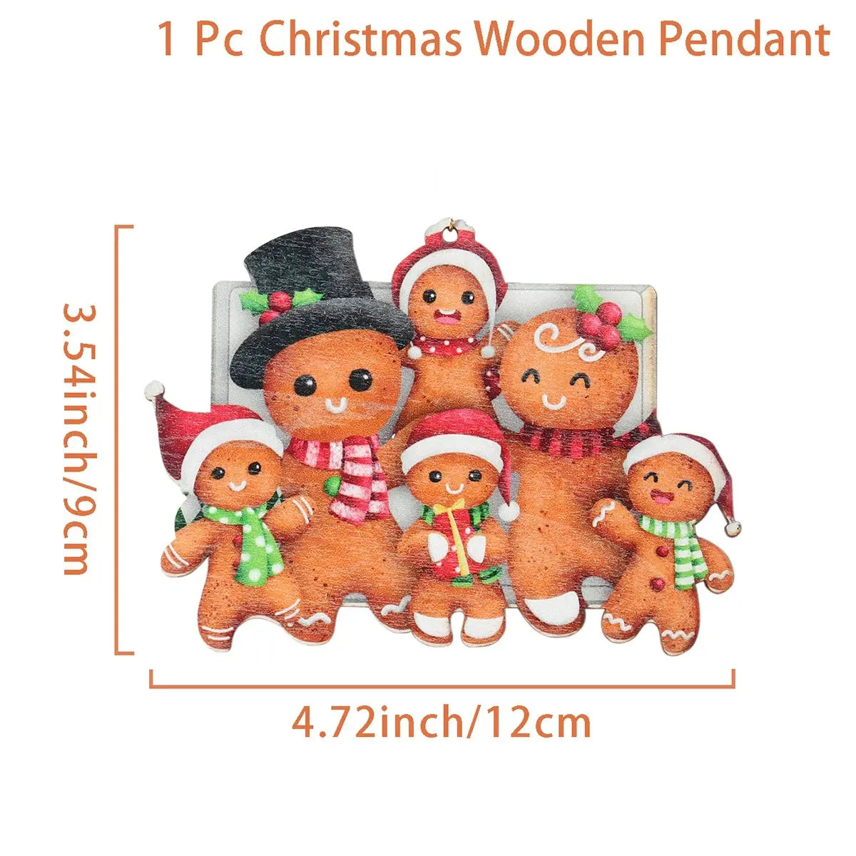 Christmas Wooden Gingerbread Man Xmas Tree Hanging Ornaments Christmas Decor For Home 2024 Cristmas Xmas Gifts Navidad New Year Good Vibrations