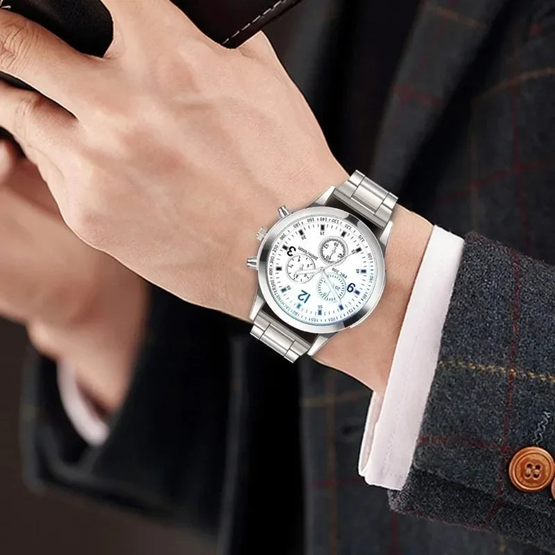 New Men Watches Luxury Band Round Watch Fashion Blu-ray Roman Watch for Man Relojes Para Hombre שעון ספורט Часы Мужские Наручные Good Vibrations
