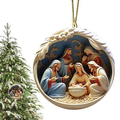 Christmas Tree Pendant Jesus Christ Hanging Ornaments Christmas Tree Ornament Christian Gifts Exquisite Xmas Ornaments Good Vibrations