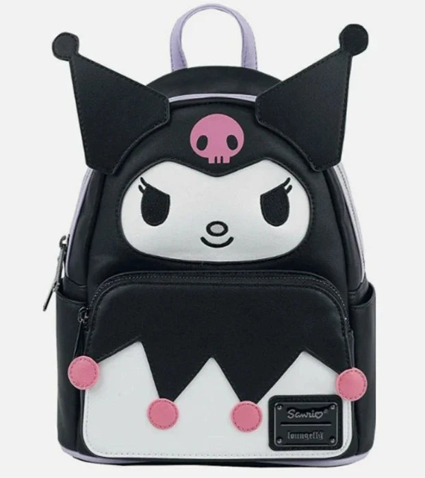 Sanrio Series Purple Kuromi My Melody Backpack Creative Backpack Storage Stationery Leather Mini Student Backpack Christmas Gift Good Vibrations