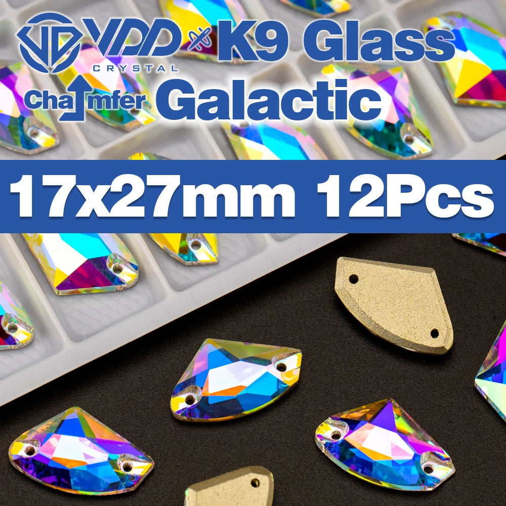 VDD Chamfer AAAAA Top Quality K9 Glass Sew On Rhinestones Sewing Crystal AB Flatback Stone For Clothes Accessories Wedding Dress Good Vibrations