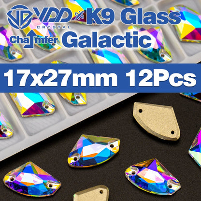 VDD Chamfer AAAAA Top Quality K9 Glass Sew On Rhinestones Sewing Crystal AB Flatback Stone For Clothes Accessories Wedding Dress Good Vibrations