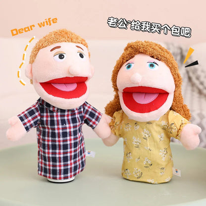 28-33cm Kids Plush Finger & Hand Puppet Popular Activity Boy Girl Role Play Bedtime Story Props Family Role Playing Toys Doll Good Vibrations