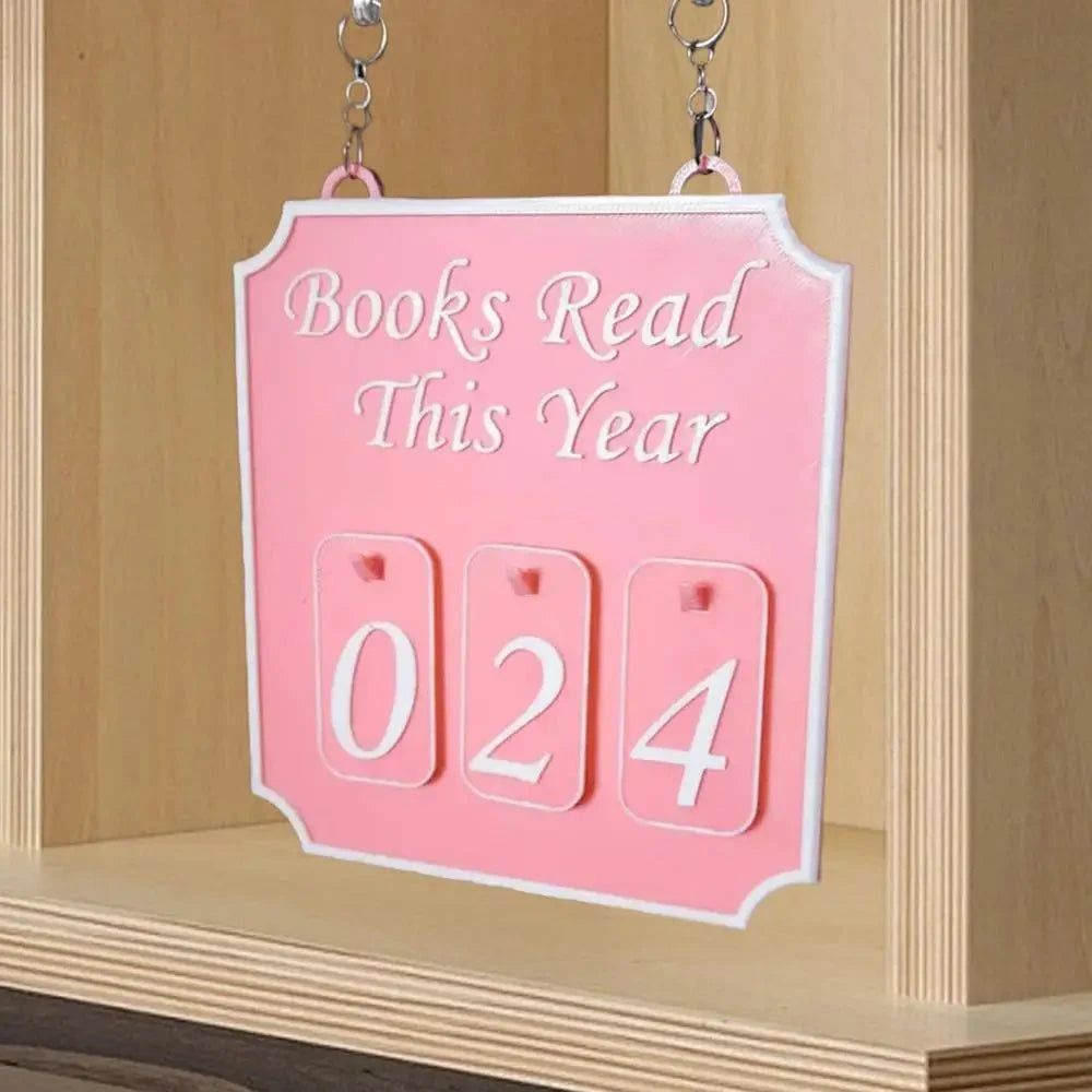 Book Decor for Shelf Bookshelf Counter Bookish Reader Bookworm Track Yearly Reading for Classroom Librarian Women Men Good Vibrations