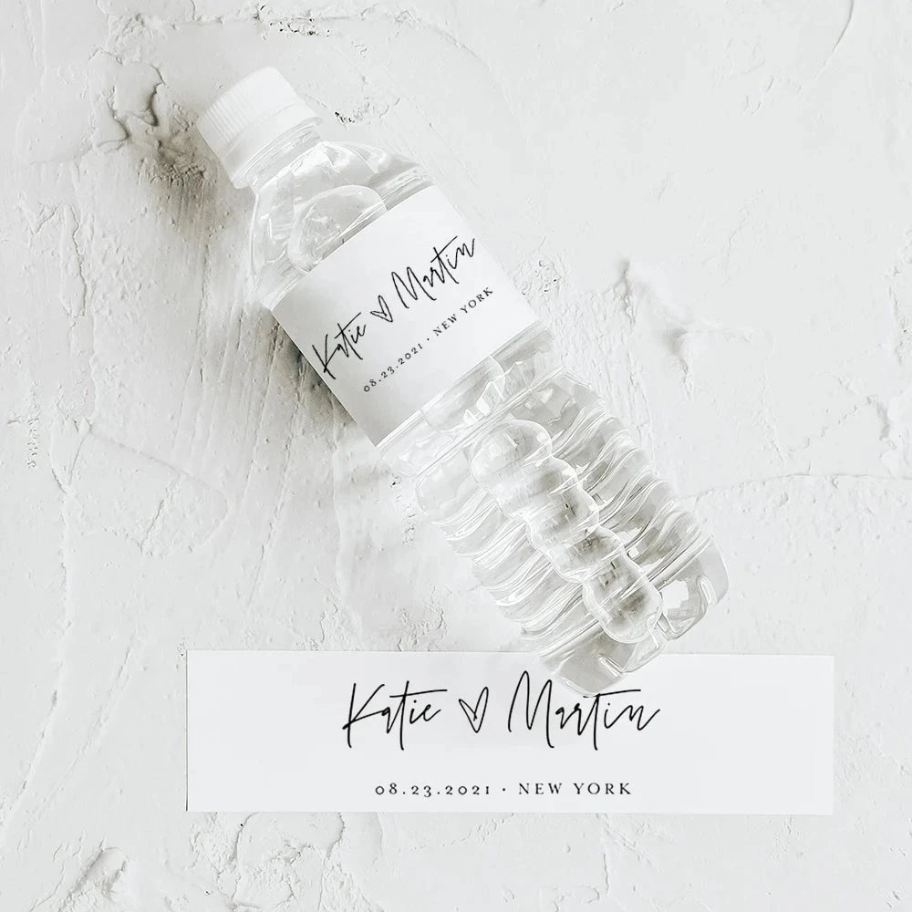 Personalized Wedding Water Bottle Label Birthday Party Thank You Water Bottle Sticker Bridal Shower Welcome Gift Wedding Decor Good Vibrations