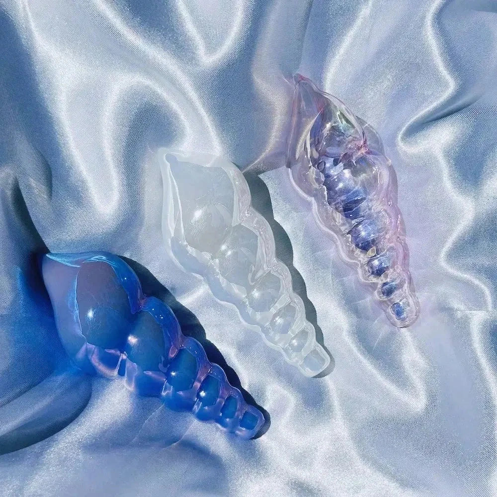 4.3" Seashell Design Magic Handmade Borosilicate Glass Good Vibrations