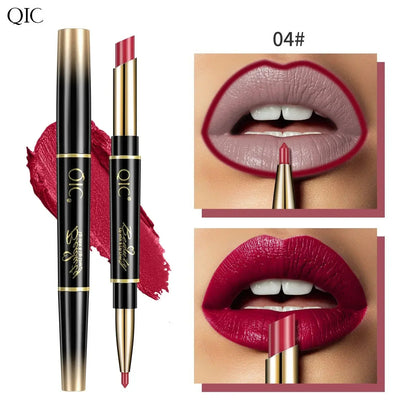 2 In 1 Matte Lipstick lip liner Long lasting waterproof Makeup for women Korean Cosmetics Beauty Make up female Good Vibrations