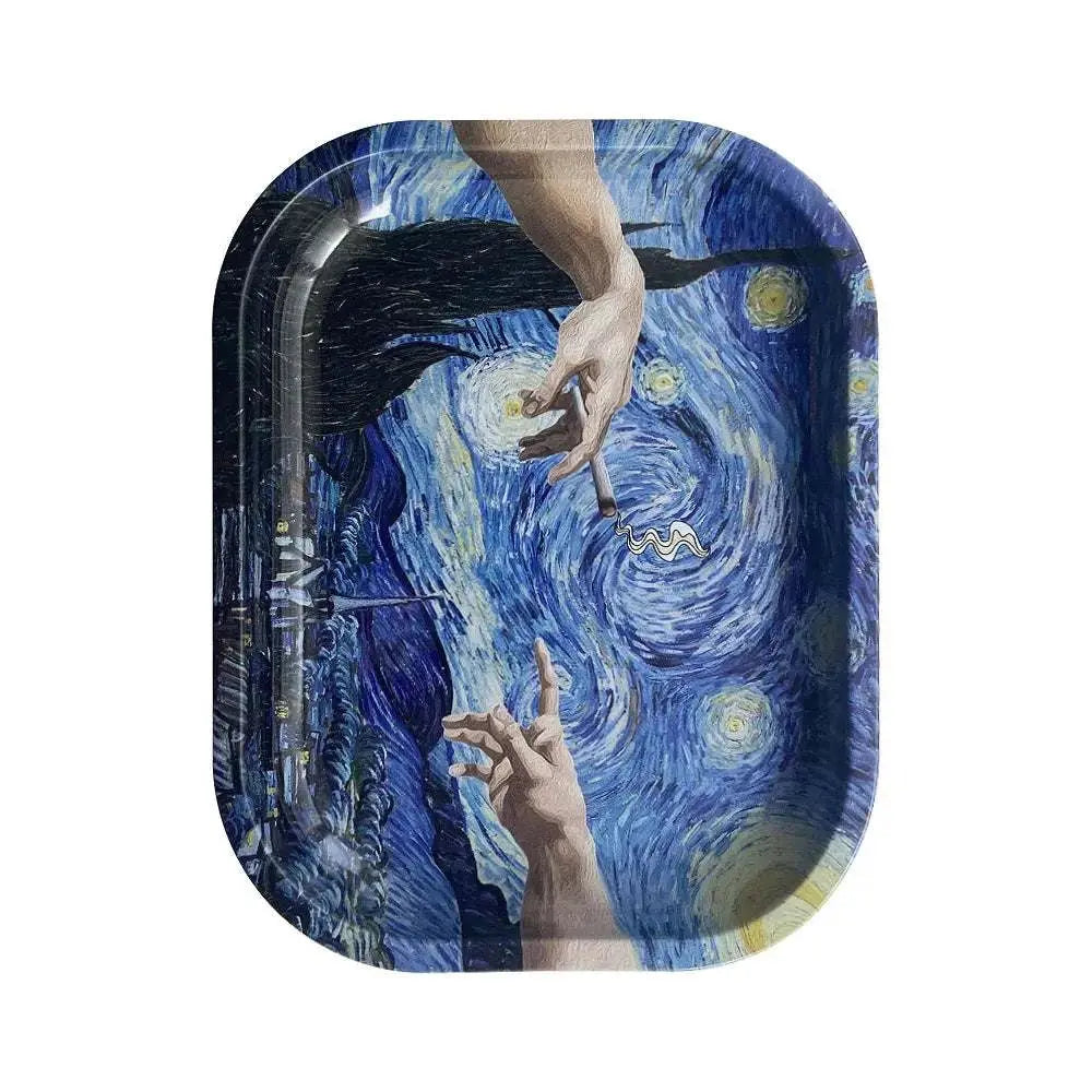 Various Pattern Designs Rolling Tray Herb Tinplate Plate Grinder Tools Rolling Tray 180 x 140 MM Herb Tobacco Smoke Accessories Good Vibrations Adult Super Store