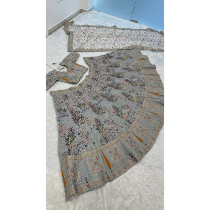 Beautiful Wedding Dresses Lehenga Choli with Thread Sequins Dori Work Good Vibrations