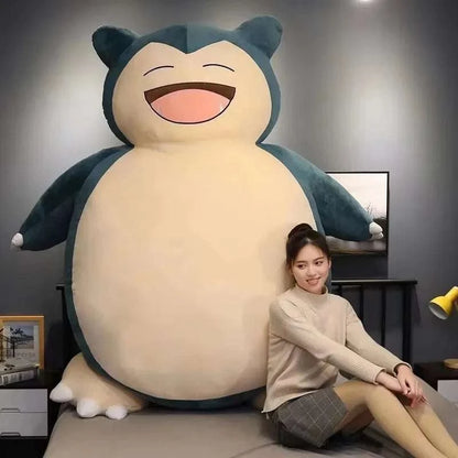 200/150cm Aoger Giant Snorlax Plush Toys Kawaii Soft Snorlax Leather Shell Plushie NO Filling Pillow Gifts For Children Pokemon Good Vibrations Adult Super Store