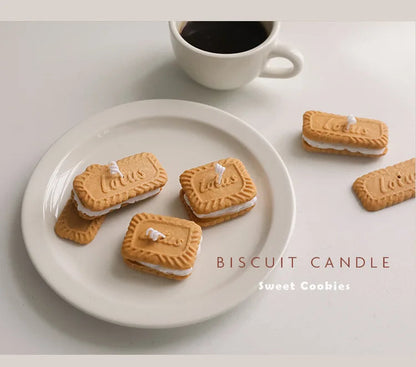 Cute Handmade Biscuit Candle Scented Candle Aromatherapy Soy Wax Candle Wedding Birthday Candles Party Home Decoration Good Vibrations