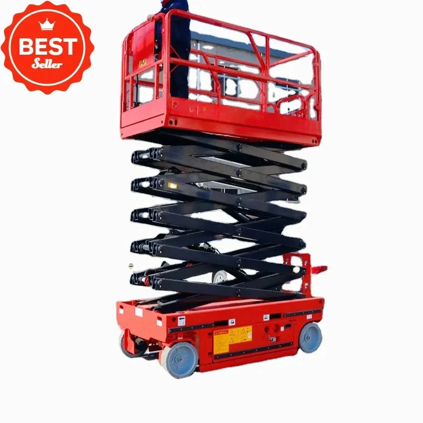 Electric Scissor Lift  Aerial Platform 6m 8m 10m 12m Skylift Mobile Lifter Scaffolding Hydraulic Scissor Lifts Trolley 30 Ft Good Vibrations
