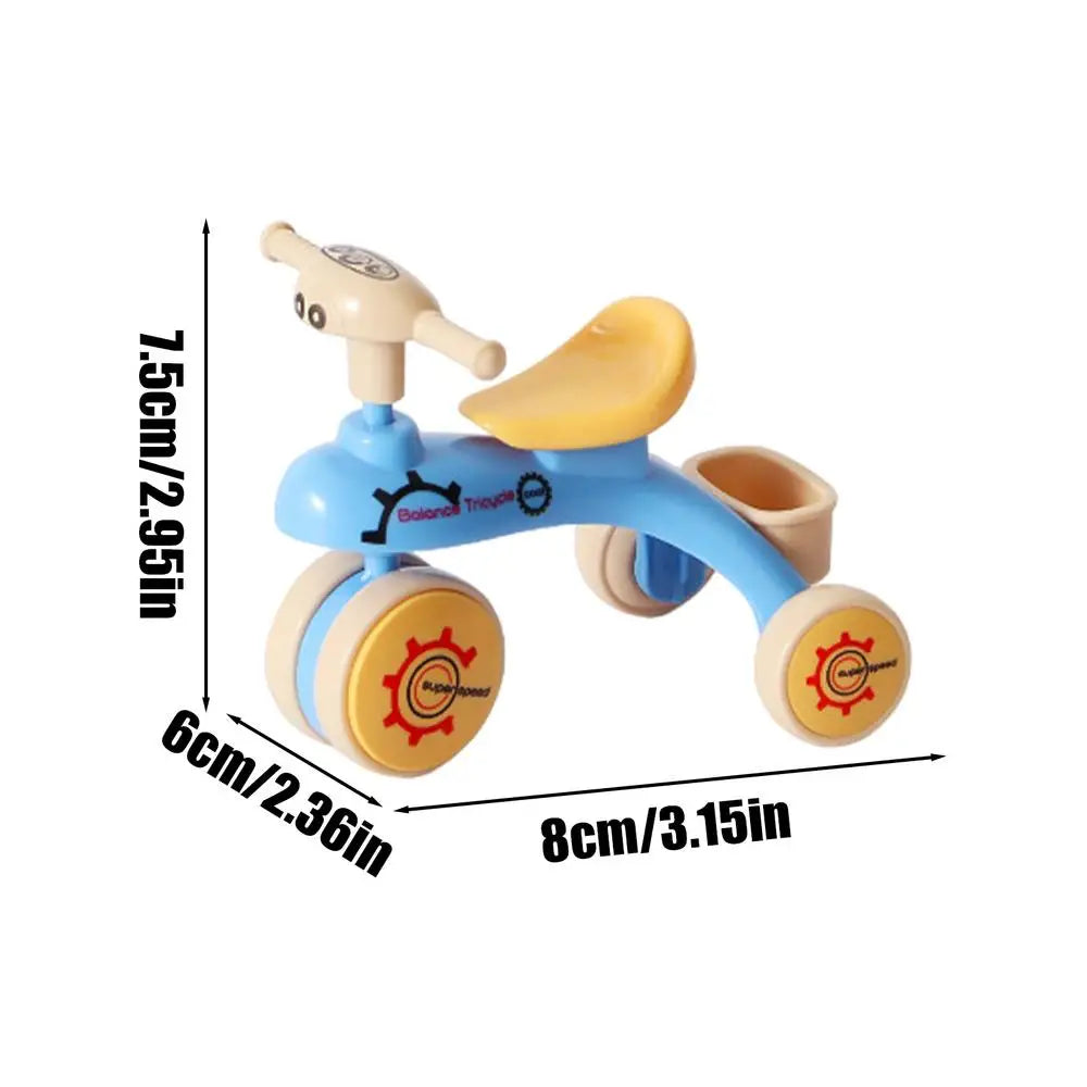 Small Tricycle Assembly Tricycle Toy Creative Inertia Tricycle Push And Go Vehicle For Boys And Girls Fine Motor Skill Toy Car Good Vibrations