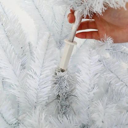 45cm Artificial Christmas Tree, Xmas Tree With Metal Christmas Tree Stand, Whtie Christmas Tree For Indoor And Outdoor Decor Good Vibrations