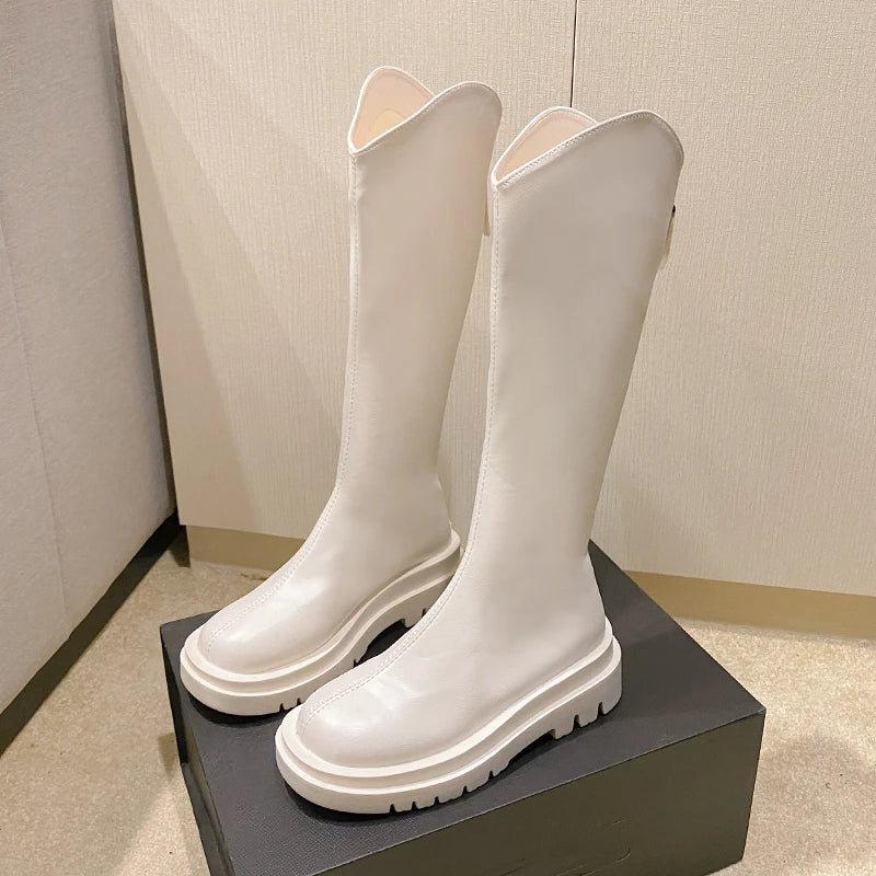 2025 New Trendy and Versatile Fashionable Casual Ankle Boots with Thick Soles and Slimming Effects Good Vibrations