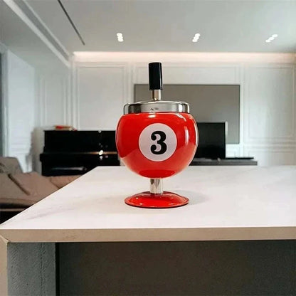 Creative Push Down Cigarette Ashtray Billiards Ball Ashtray Metal Smoking Ash Tray for Indoor or Outdoor Use Good Vibrations Adult Super Store