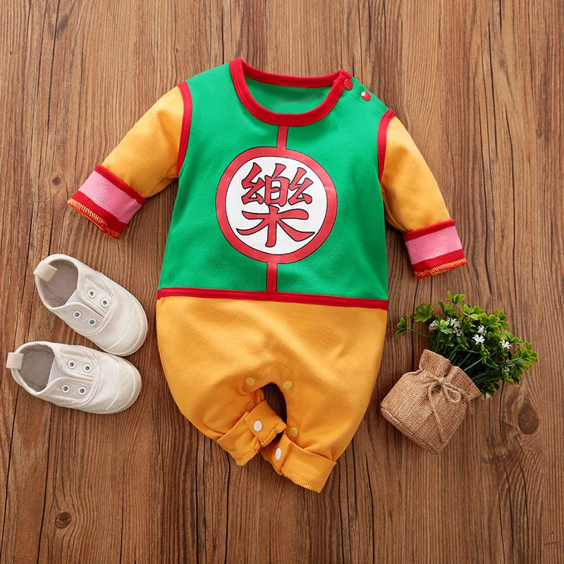 Newborn Baby Anime Cape Style Children Long Sleeve Cotton Bodysuit, Cute Kids Boys Girls Romper Good Vibrations