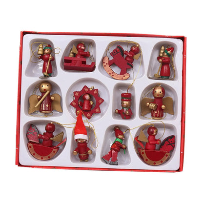 A Christmas Box Christmas Trees Hanging Santa Crafts Ornaments Family Friends Trees Charms Decorations DIY Keychain Pendants Good Vibrations
