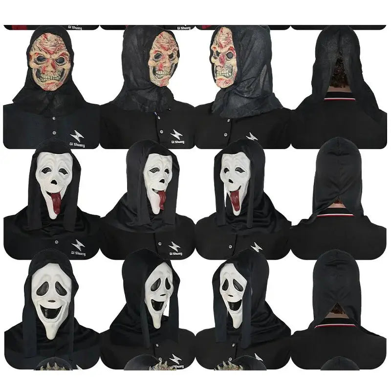 Ghost Face Scream Movie Horror Mask Halloween Killer Cosplay Adult DIY Costume Accessories Halloween Props Good Vibrations