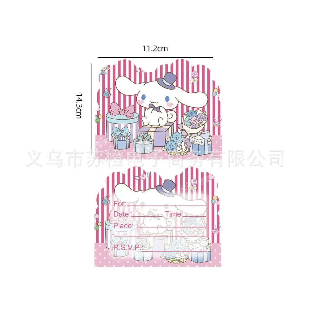 Cinnamoroll Theme Party Supplies Kids Birthday Christmas Decorations Gift Bag Ballons Banner Cake Topper Tableware Accessories Good Vibrations