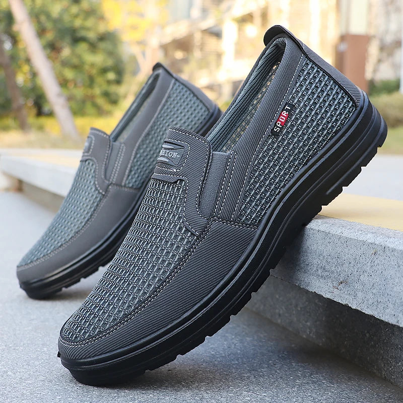 Men's Fashionable Solid Woven Knitted Running Shoes - Lightweight, Breathable, and Non-Slip - Perfect Sports Shoes for Outdoor Activities Good Vibrations
