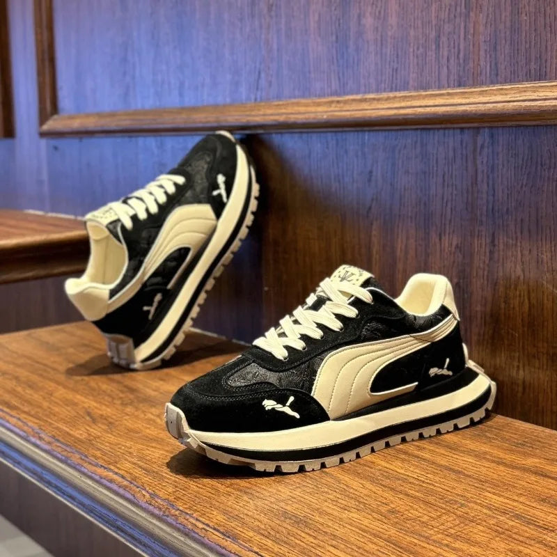 Casual Shoes Men's Sports Shoes Summer Casual Thick Soled Men's Shoes Soft and Comfortable Non-slip Outdoor Fashion Board Shoes Good Vibrations
