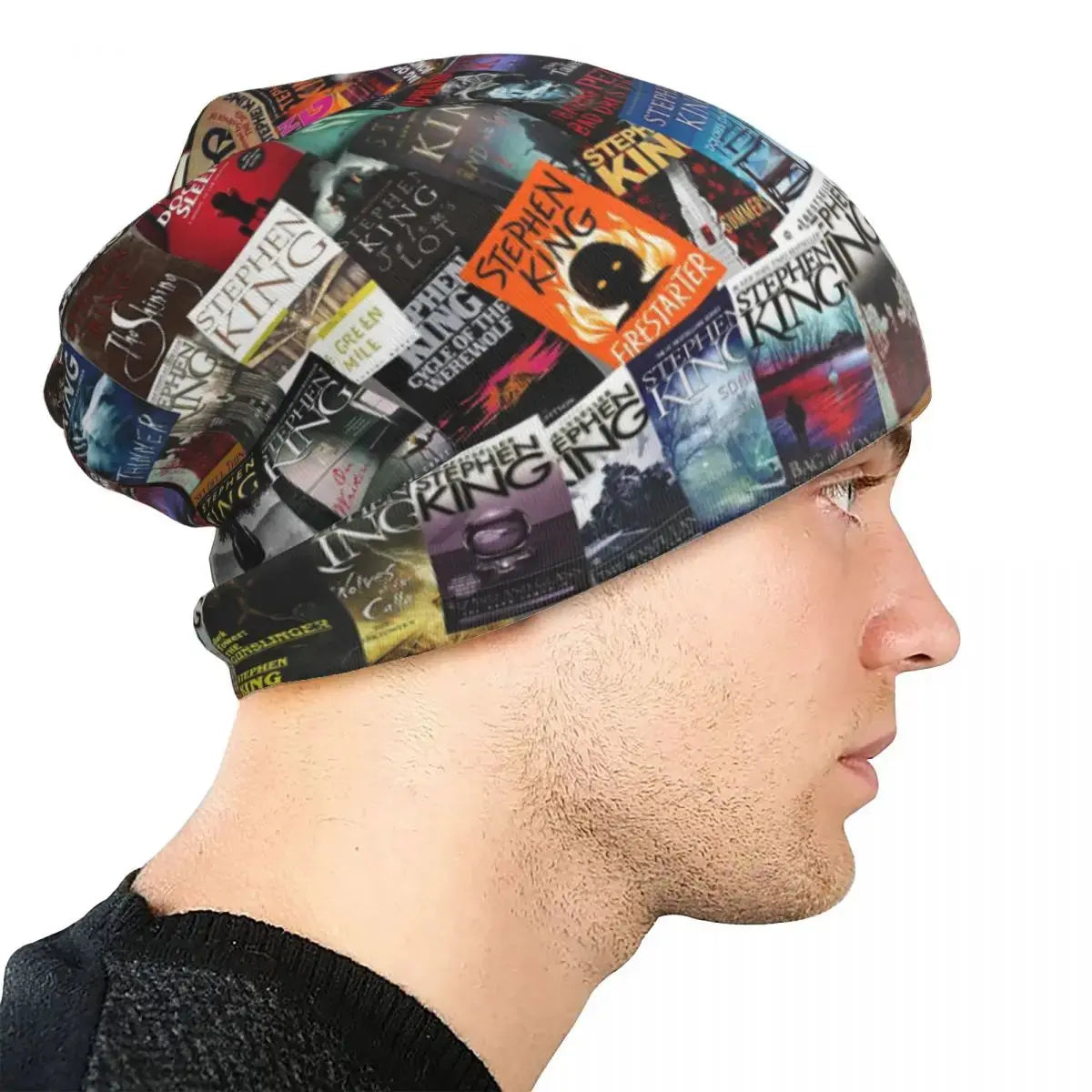 Stephen King Book Covers, Horror Bookworm Skullies Beanies Hats Warm Autumn Winter Outdoor Cap Knitted Bonnet Caps Adult Good Vibrations