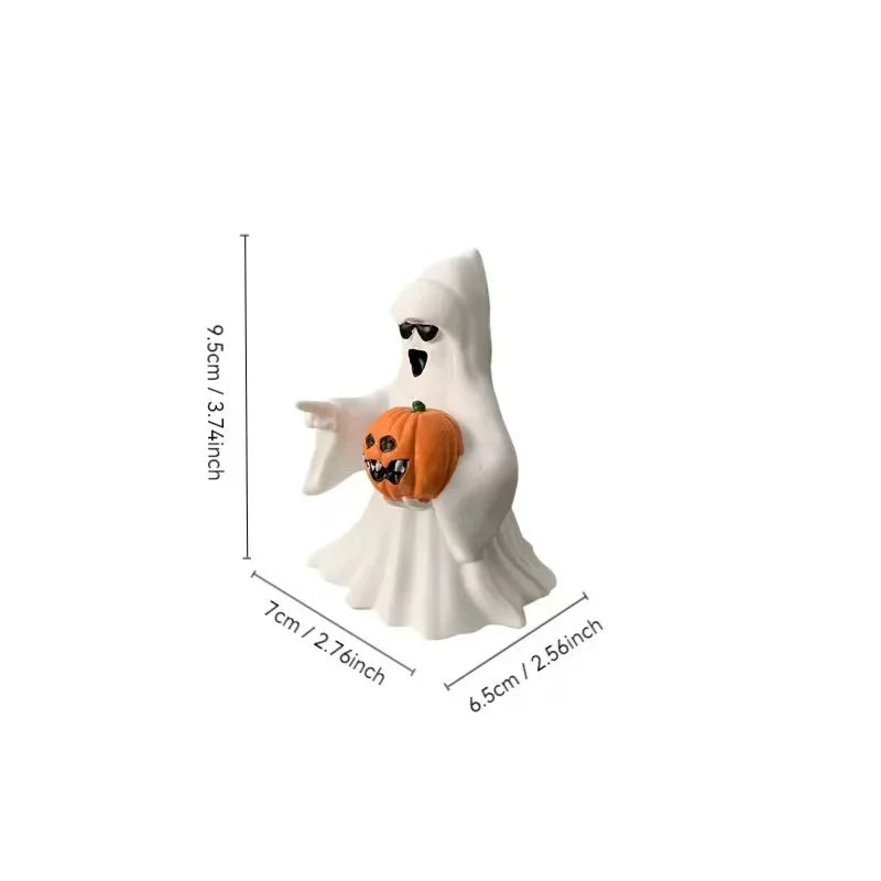 New Cute Cute Ghost Statue Ghosts Small Scary Ghost Figurines Halloween Home Decorations Coffee Table Centerpieces Shelf Good Vibrations