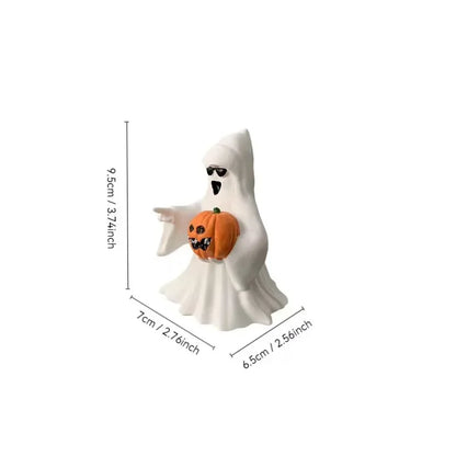 New Cute Cute Ghost Statue Ghosts Small Scary Ghost Figurines Halloween Home Decorations Coffee Table Centerpieces Shelf Good Vibrations