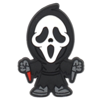 1PCS Hot Selling Ghost Series Shoe Charm PVC Sandal Accessories DIY Cartoon Skeleton Bag Wristband Decor Halloween Gifts Good Vibrations